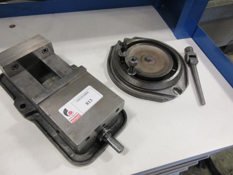 Machines Used Kurt D60 6" Machine Vise with Steel Jaws, Swivel Base