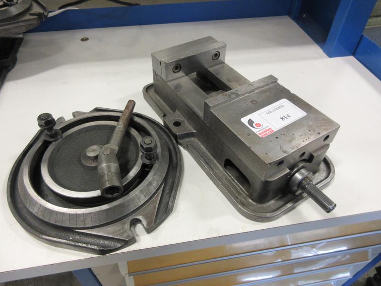 Machines Used Kurt D60 6" Machine Vise with Steel Jaws, Swivel Base