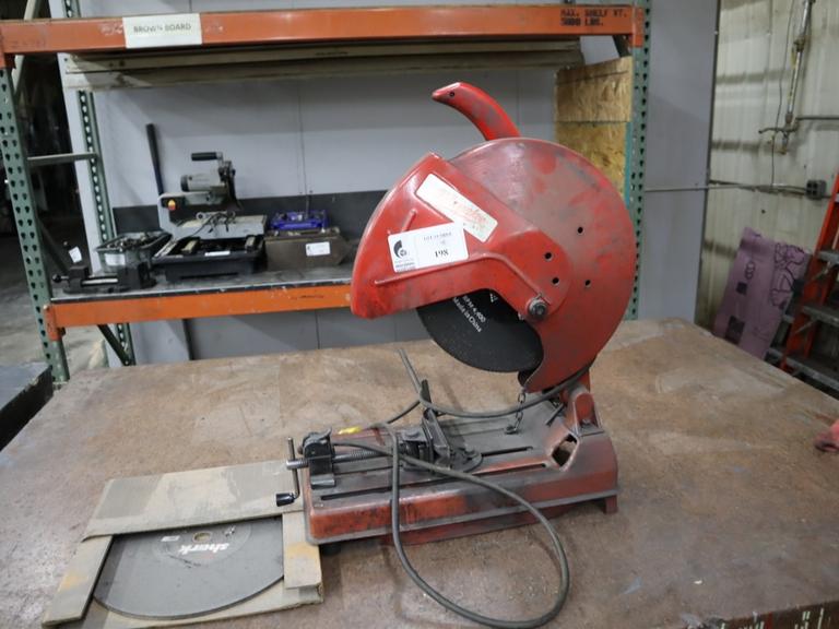 Machines Used Milwaukee Abrasive Chop Saw, 14", Vise, Extra Blades