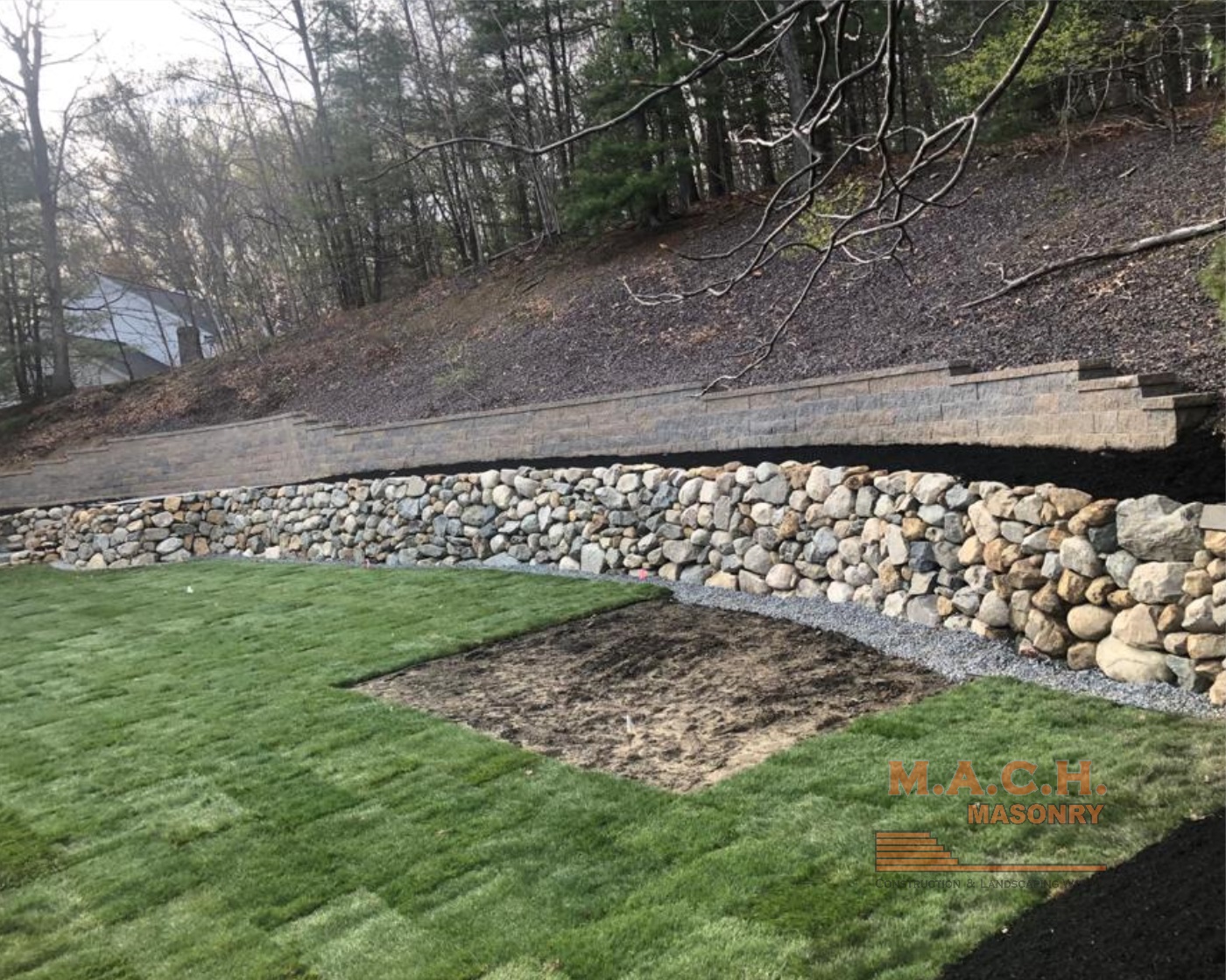 Patio and Retaining Wall MACH Masonry and Landscaping