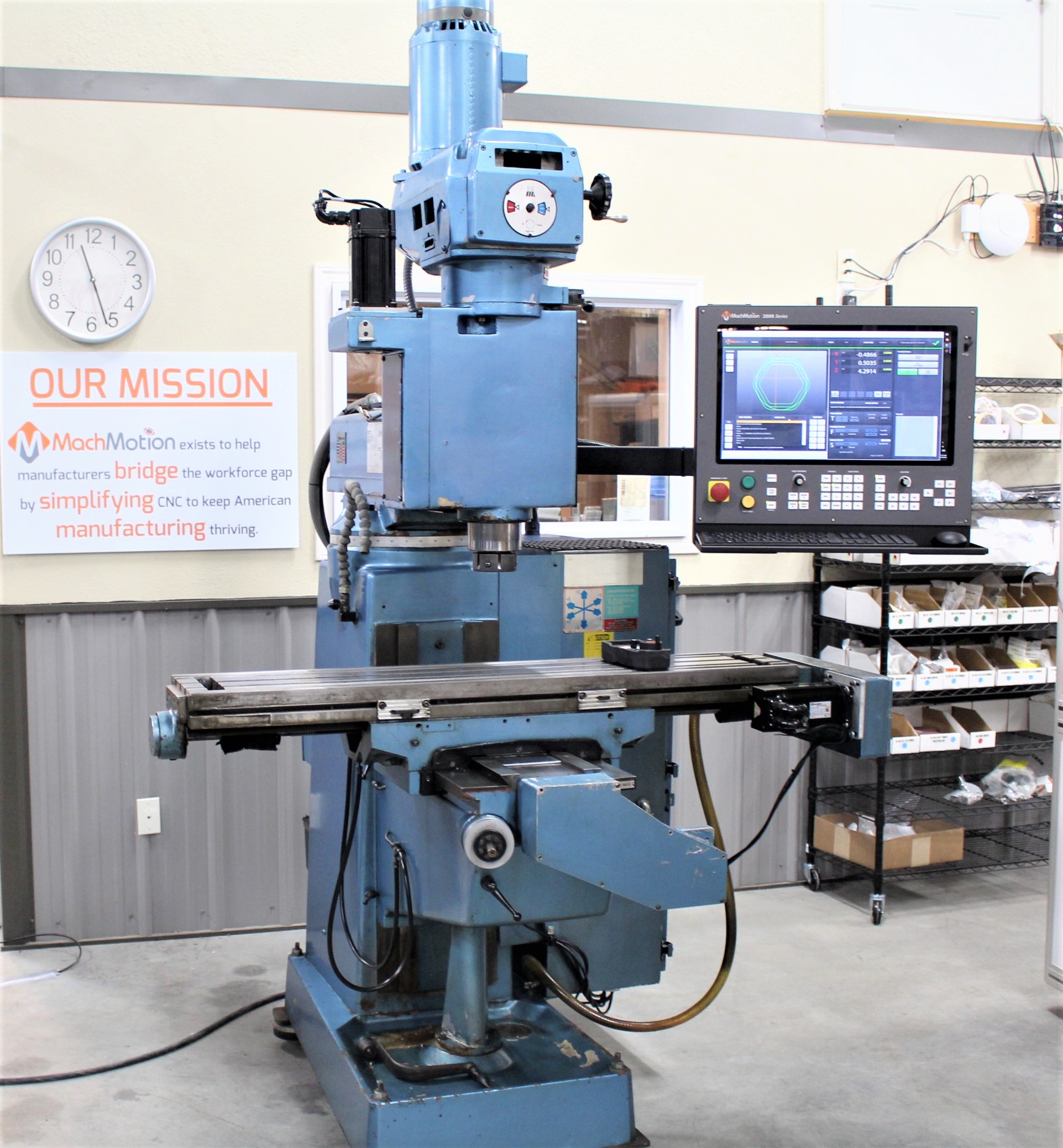 LAGUN KNEE MILL W/ 5HP SPINDLE MachMotion