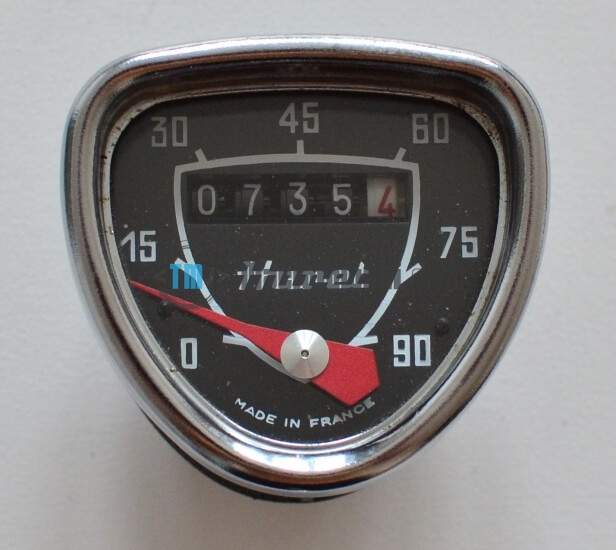 Vintage analog bicycle VDO speedometers