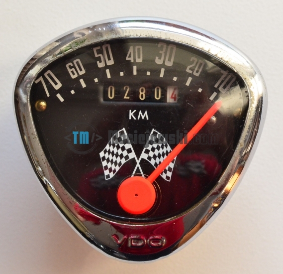 Vintage analog bicycle VDO speedometers