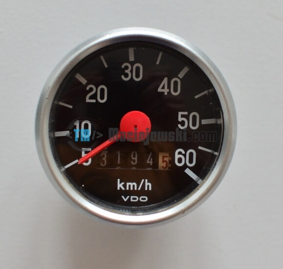 Vintage analog bicycle VDO speedometers