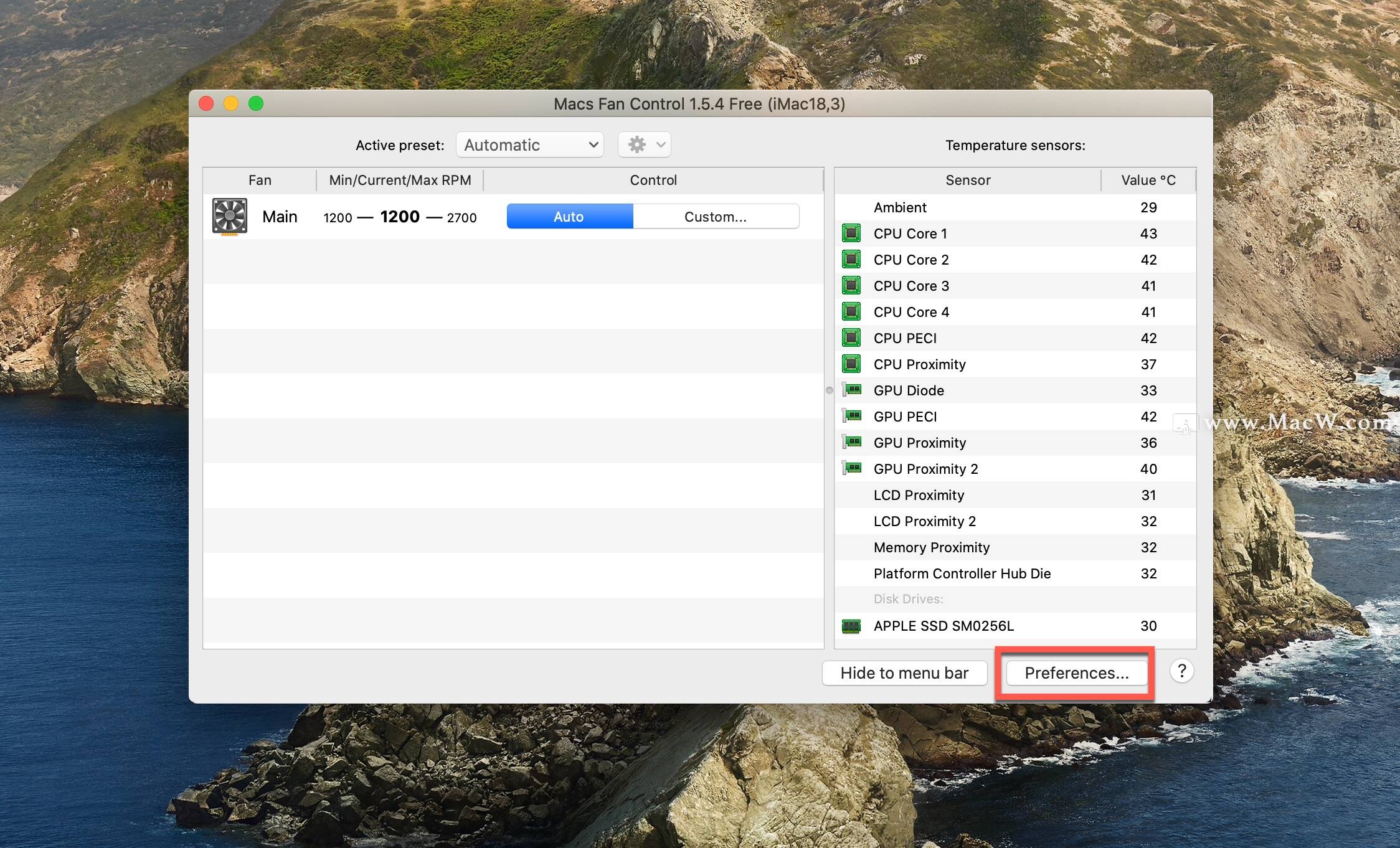 Macs Fan Control Pro mac破解版下载Macs Fan Control Pro for mac( 电脑风扇控制软件