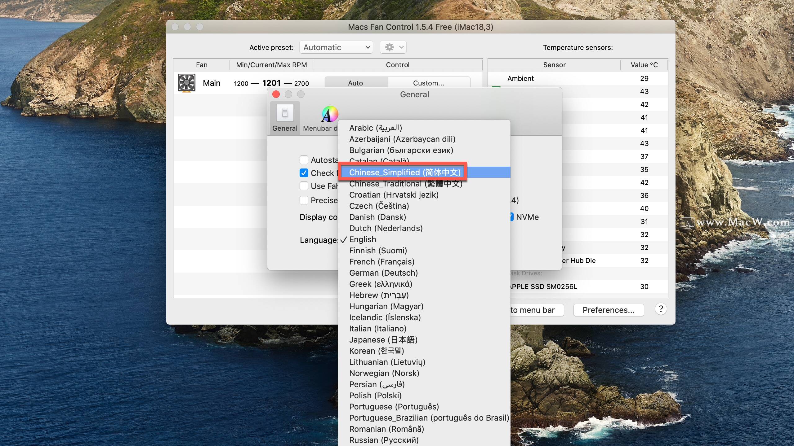 Macs Fan Control Pro mac破解版下载Macs Fan Control Pro for mac( 电脑风扇控制软件