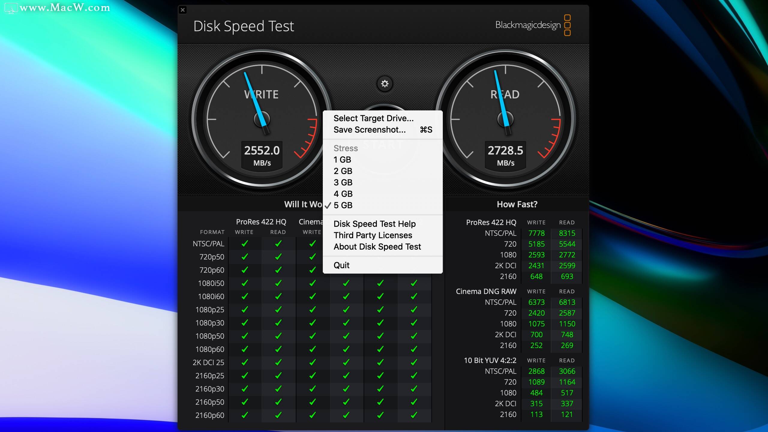 disk speed test mac版下载Blackmagic Disk Speed Test for Mac(mac硬盘测速工具