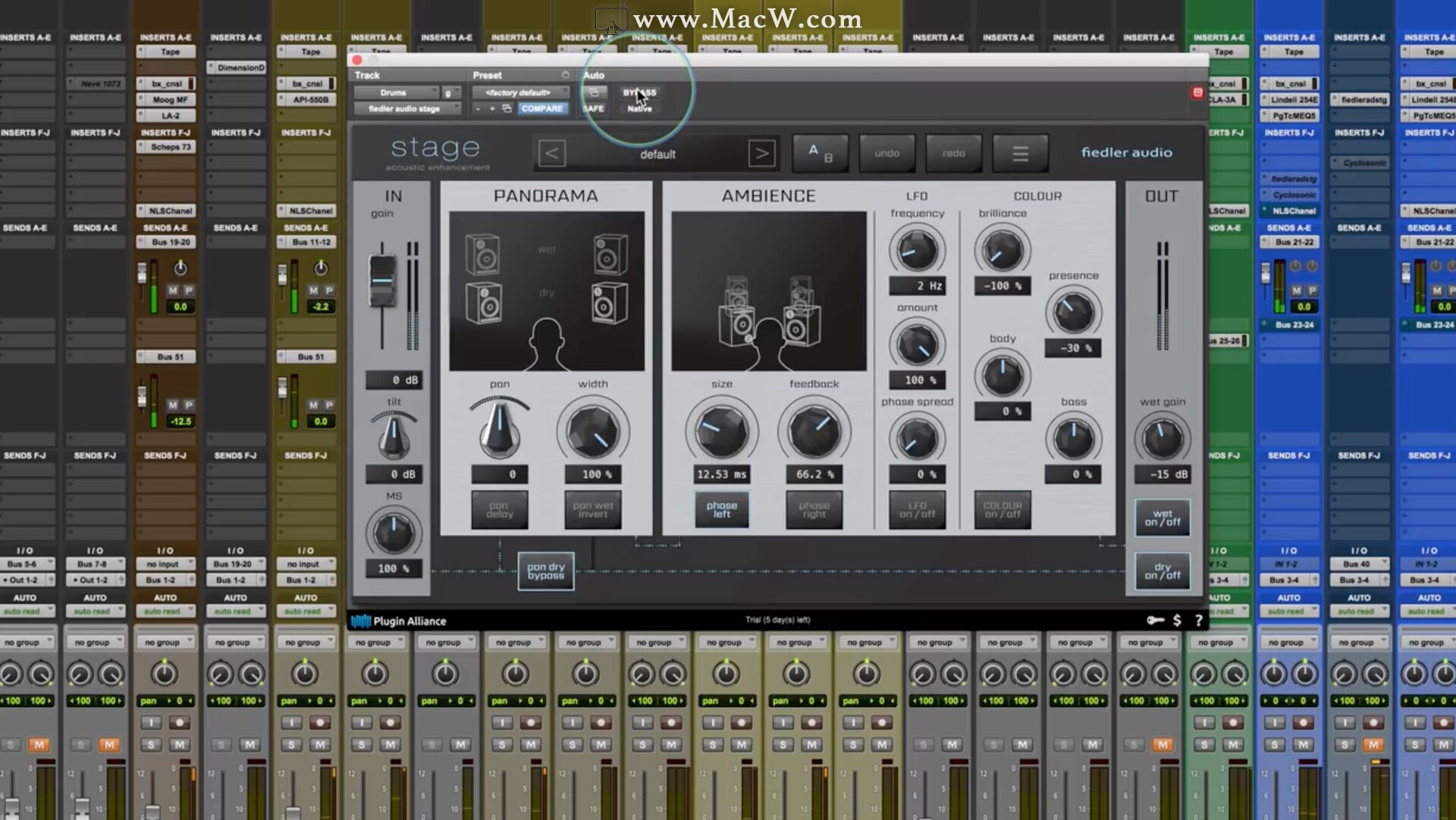 立体声增强效果器：Fiedler Audio Stage Mac破解版Fiedler Audio Stage for Mac(立体声场控制器