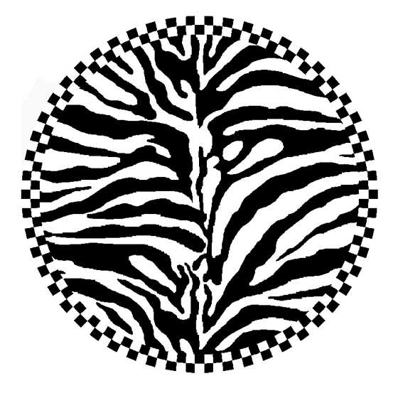 Zebra Rug 6' Round MackenzieChilds