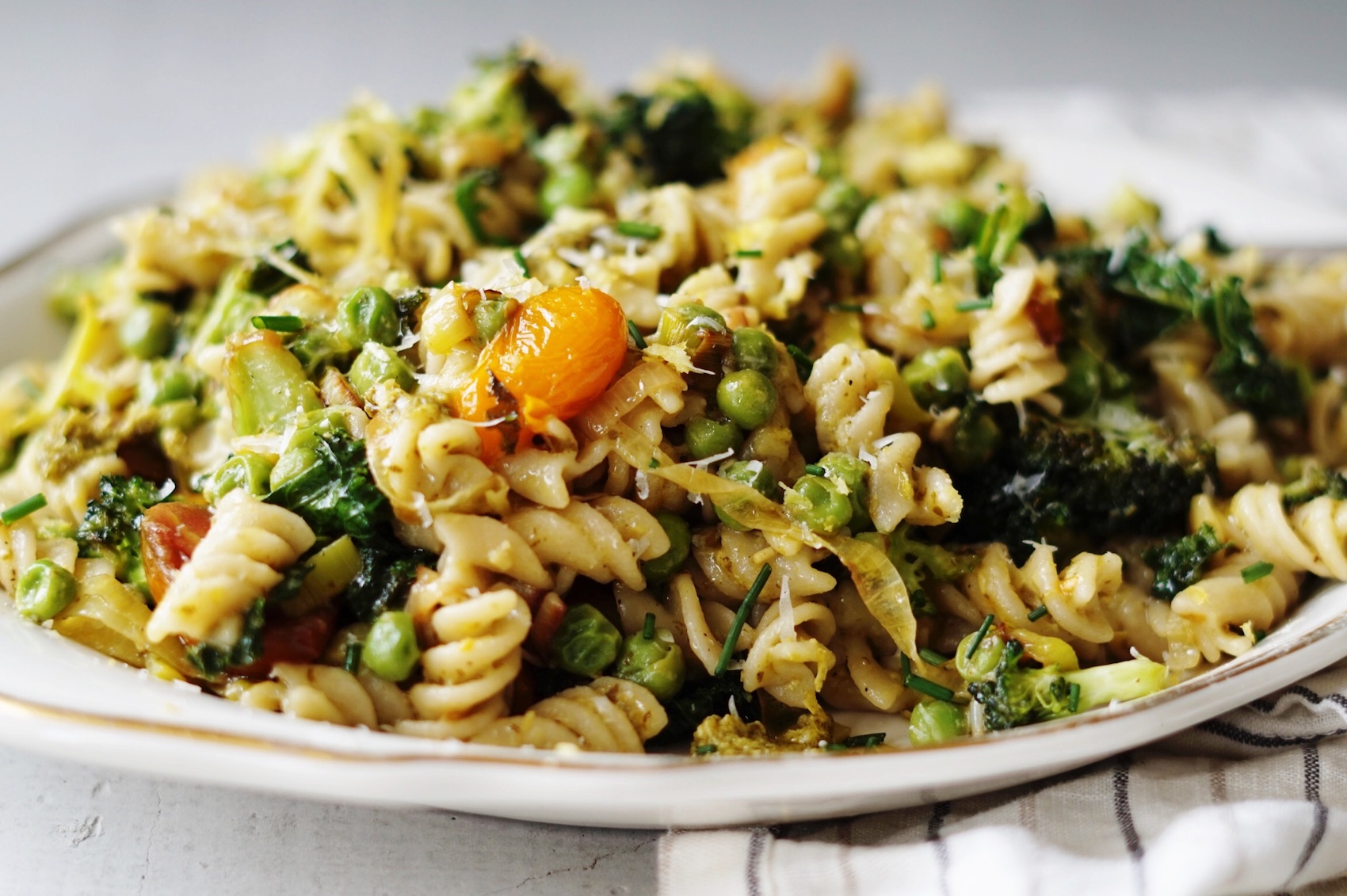 Spring Veggie Pasta With Pesto Mackenzie's Table