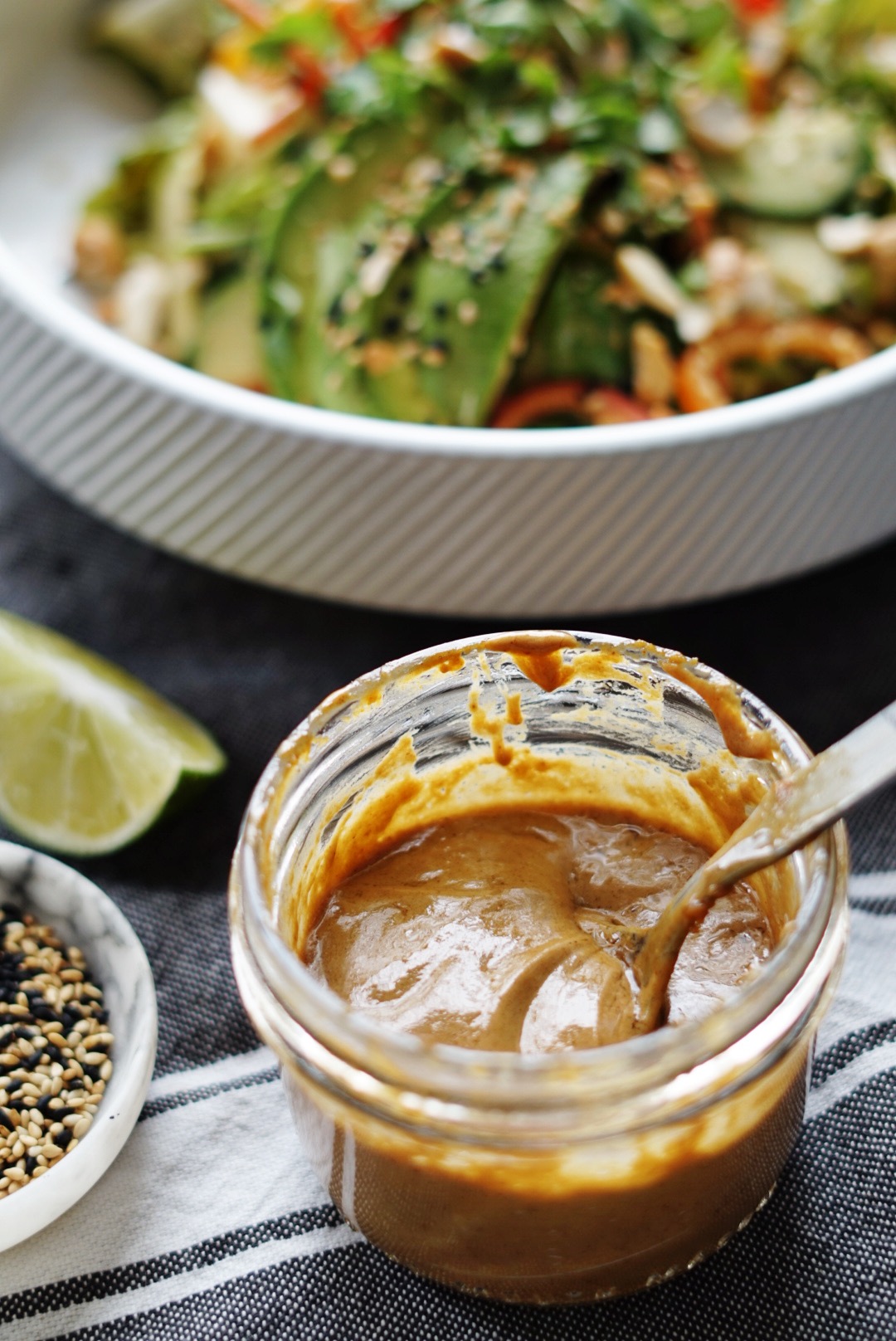 Asian Salad With Lime Peanut Dressing Mackenzie's Table