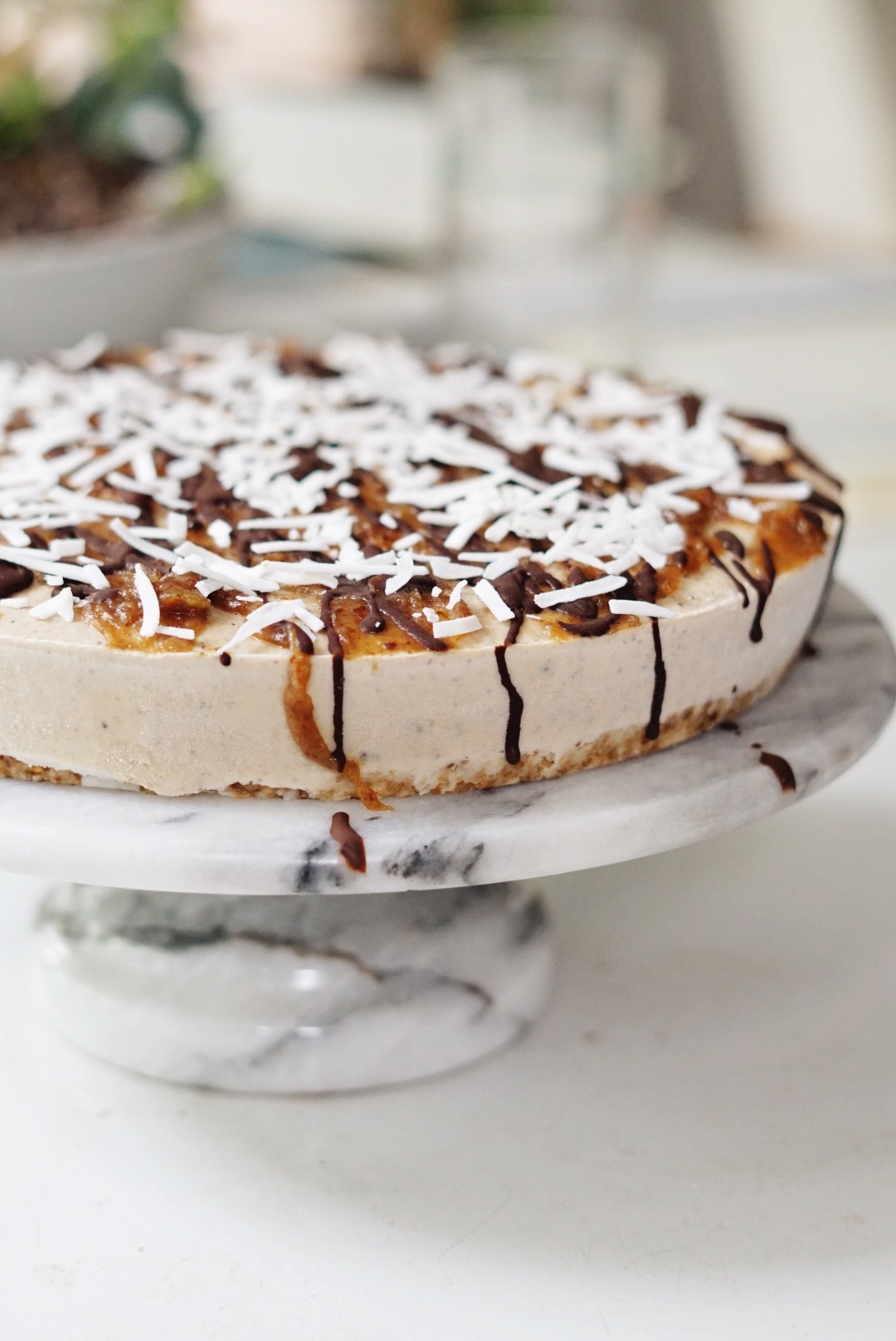 Vegan Coffee Cheesecake with Caramel & Coconut Mackenzie's Table