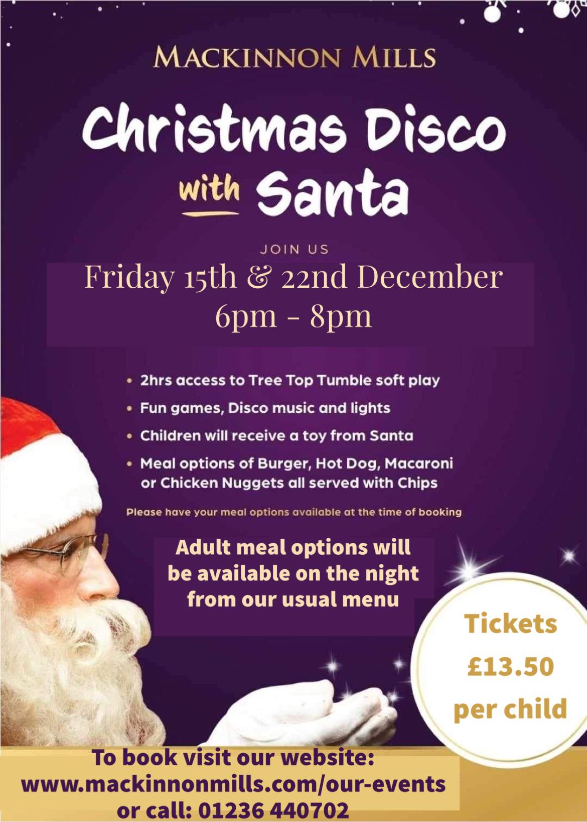 Christmas disco with Santa Mackinnon Mills