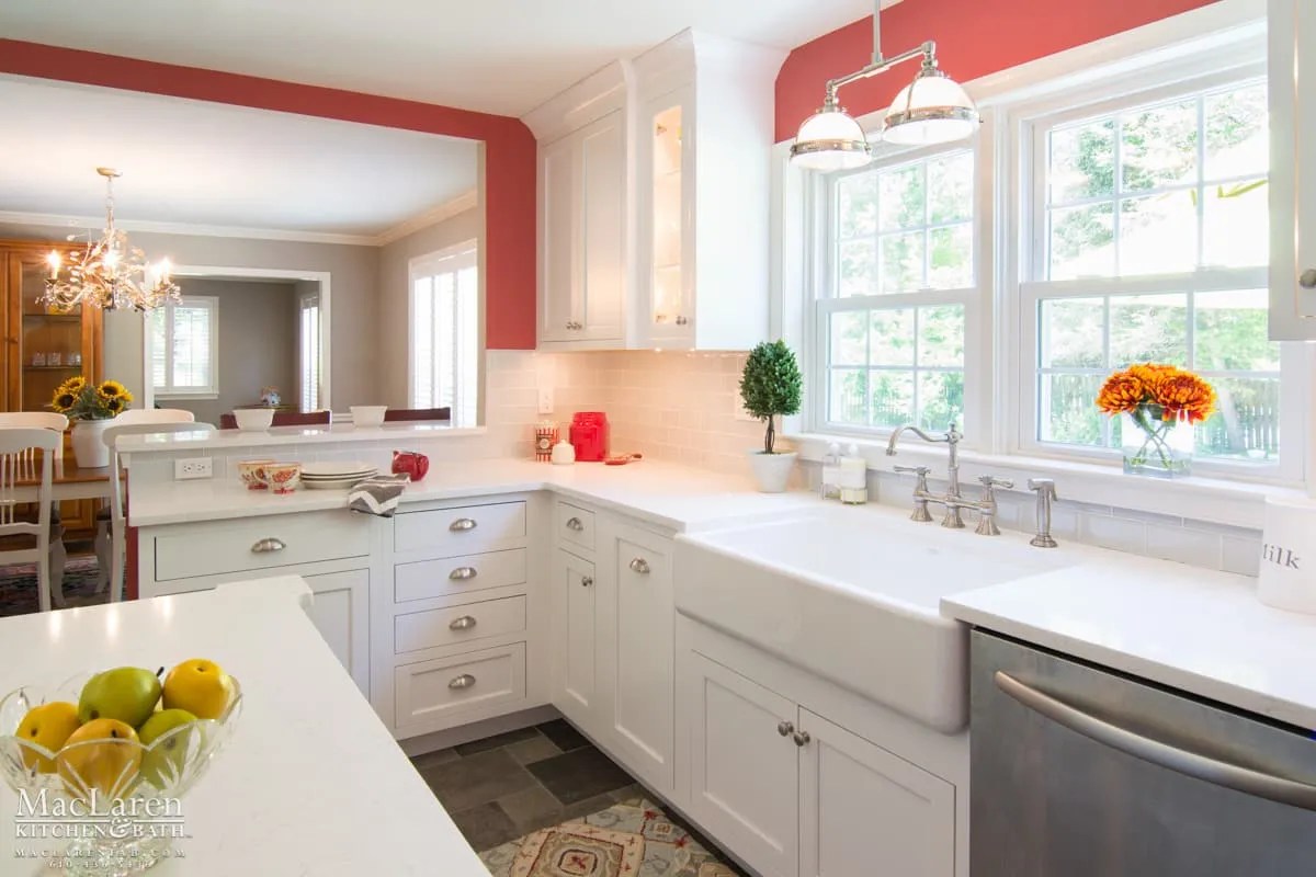 White Streamlined Kitchen Newtown Square Pa Maclaren Kitchen