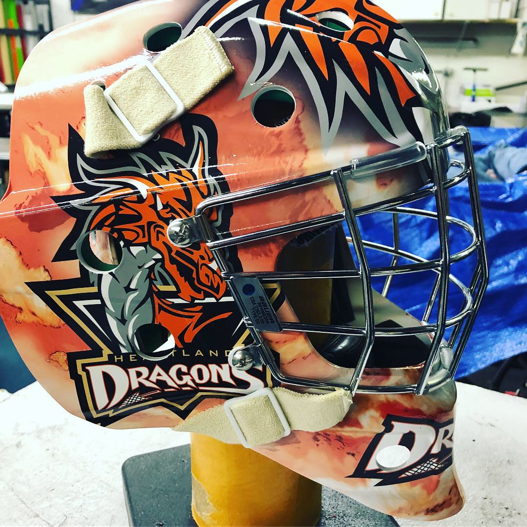 Hockey Goalie Mask, Goalie Mask Wrap, Vinyl Mask Wrap, Vinyl Heat Transfer