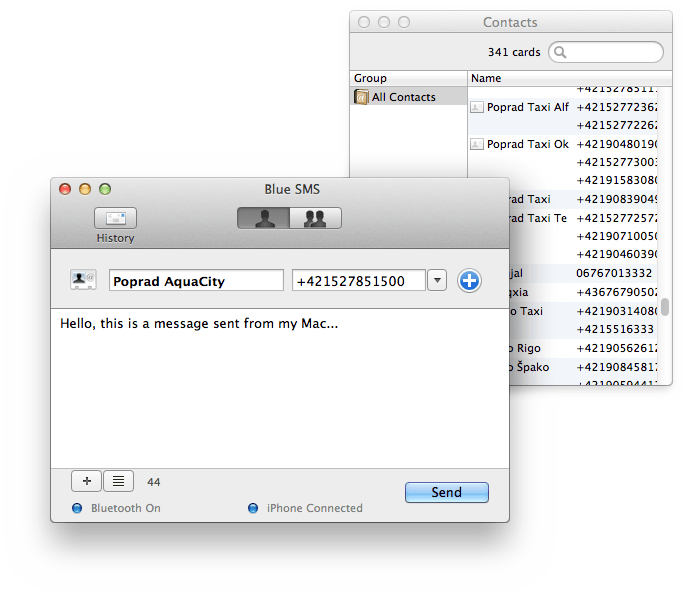 SMS message from your Mac to your iPhone Bulk SMS