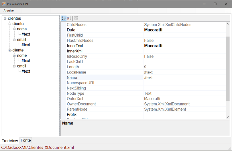 VB Visualizador de Arquivos XML