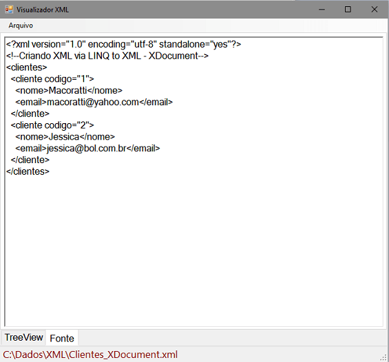 VB Visualizador de Arquivos XML