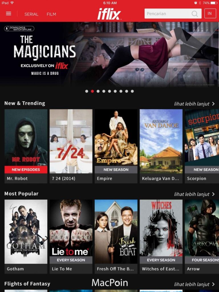 Cara Download Gratis Film dan Video Dengan iFlix MacPoin