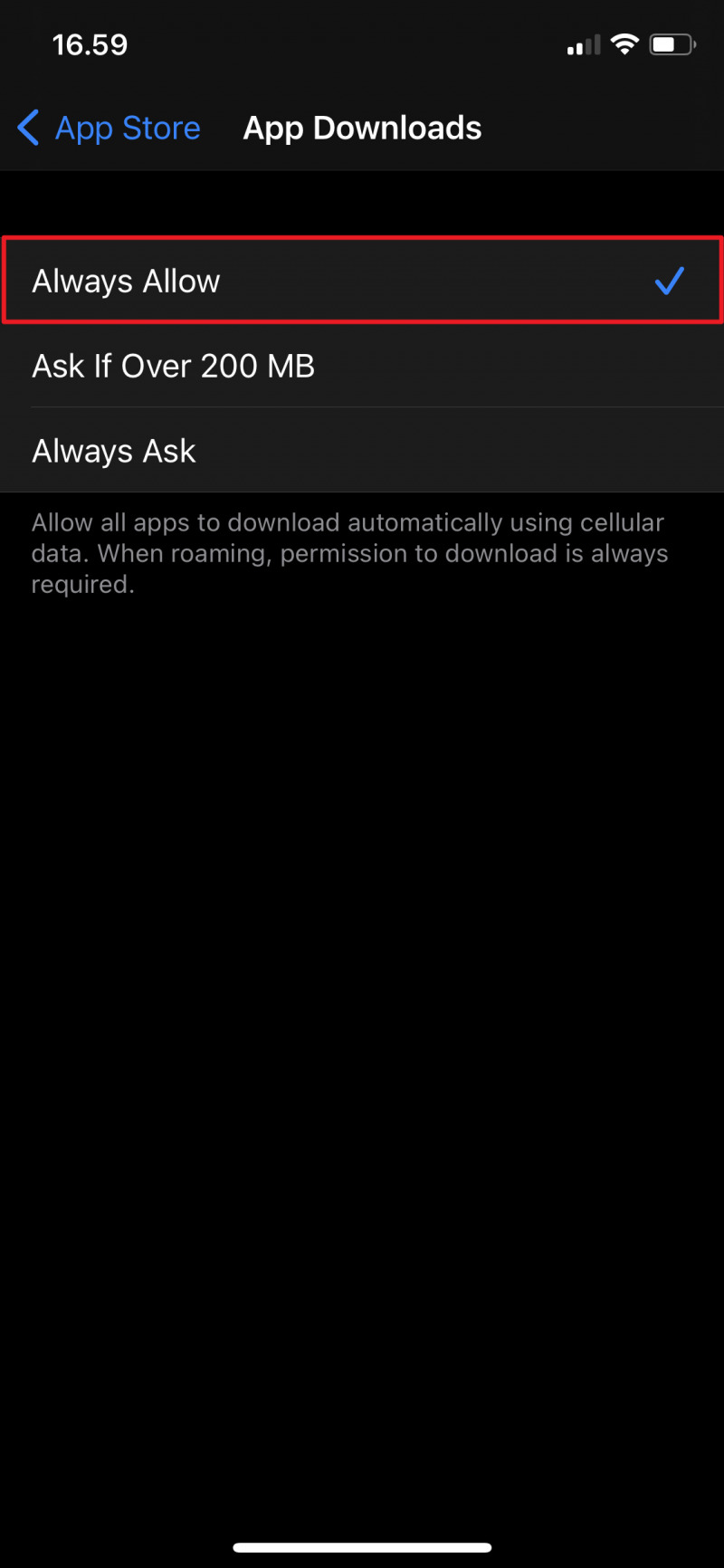 Cara Download Aplikasi Diatas 200 MB dengan Cellular Data di iPhone