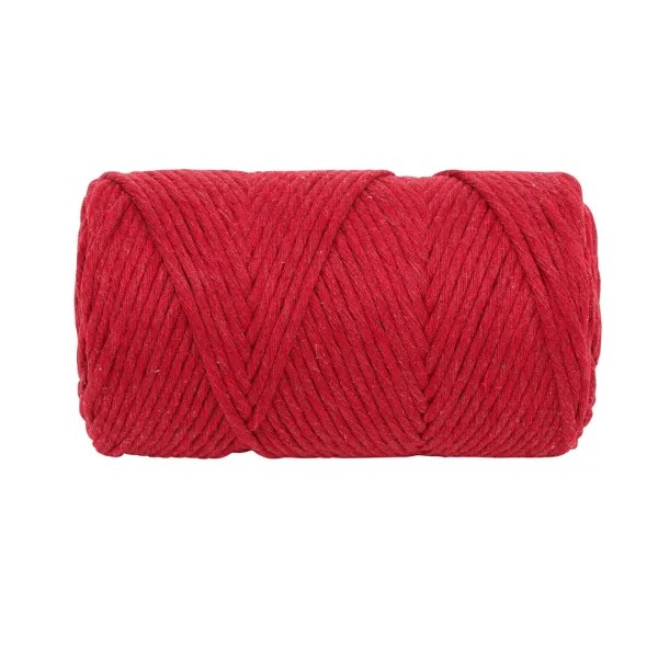 Macrame Rope *singleplyfluffy* 3mm RED 140m Macrame.ie
