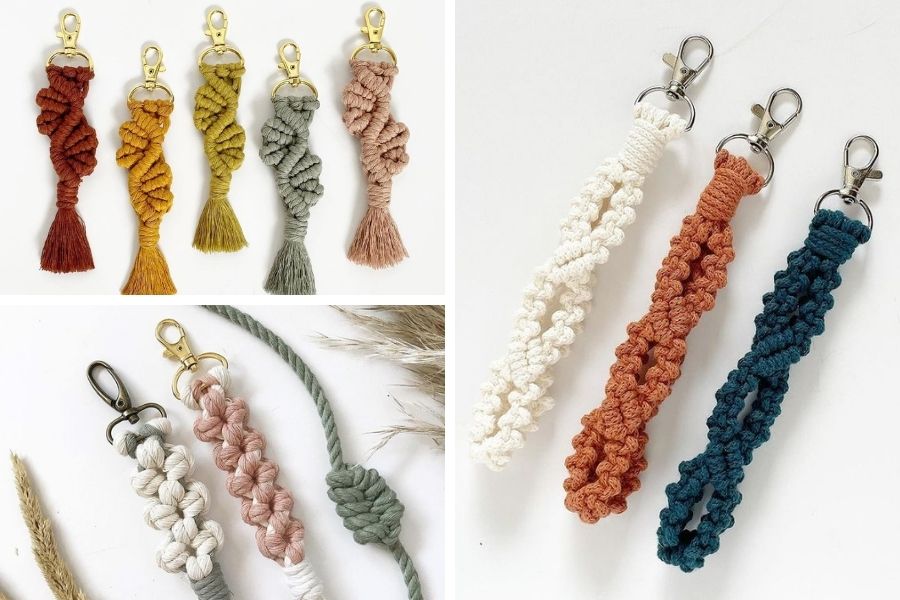 How to Make a Macrame Keychain 16 Easy Macrame Keychain Tutorials by