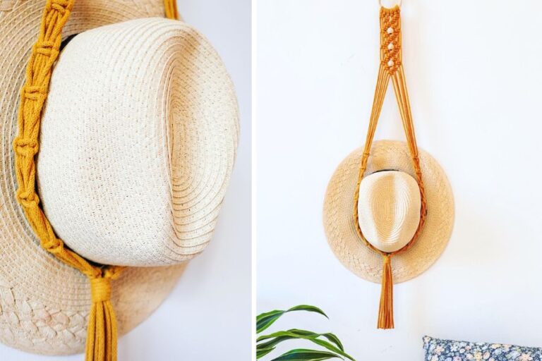 Easy DIY Macrame Hat Hanger Tutorial for Beginners (PDF) Happy