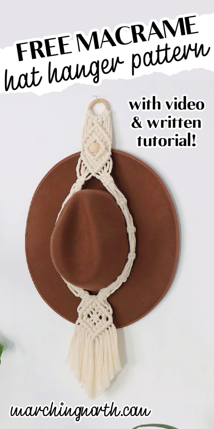 DIY Macrame Hat Hanger Tutorial for Beginners