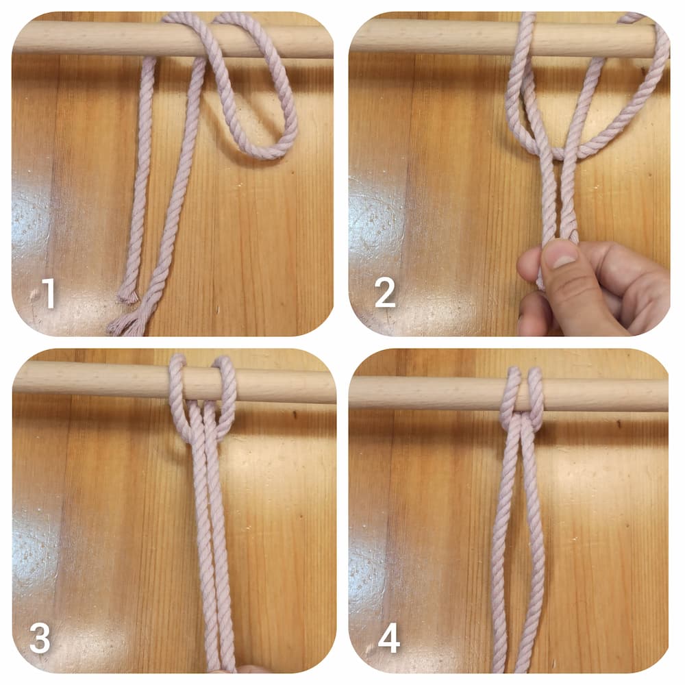 How To Tie a Macrame Lark’s Head Knot macraming