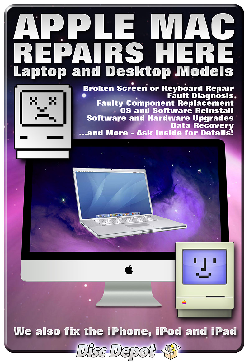 Mac Repair Dundee & St Andrews Poster Apple Mac Repairs Here in Dundee