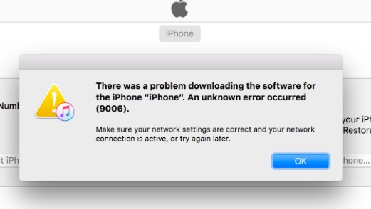 iTunes Error 9006 An Unknown Error Occurred macReports