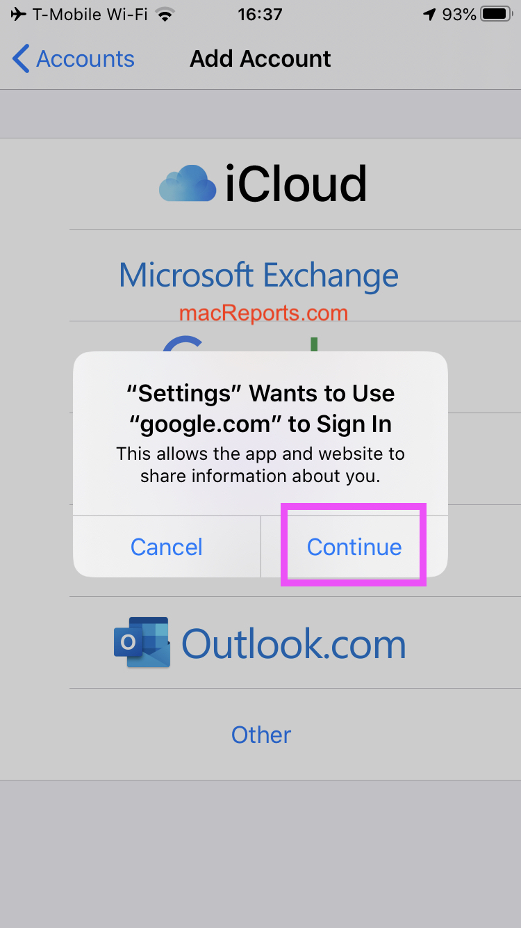 Share Google Contacts With Another Account