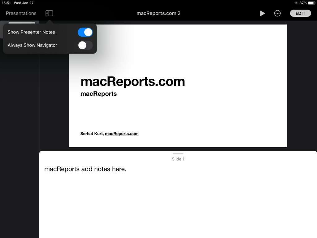 How to Add Presenter Notes in Keynote on Mac, iPhone, and iPad • macReports