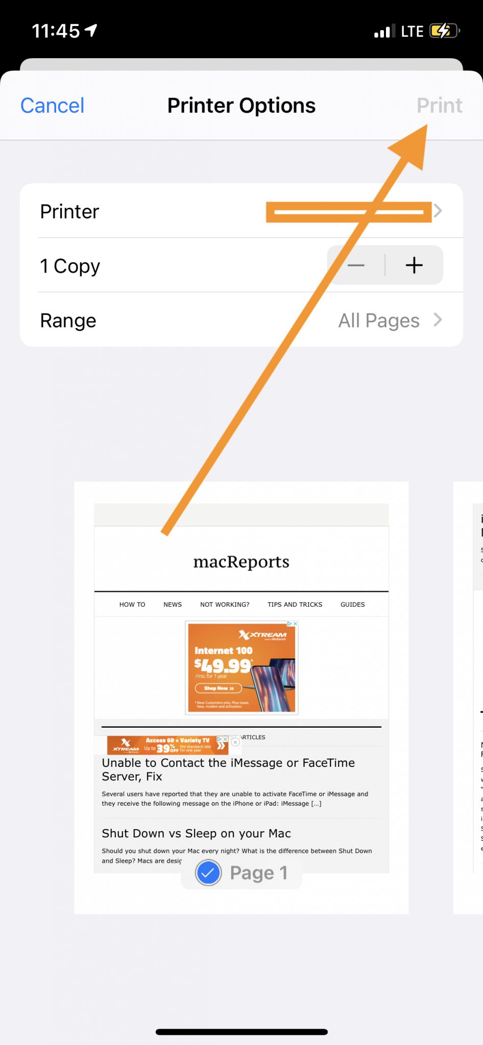 Print Option is Greyed Out on iPhone, iPad ??? macReports