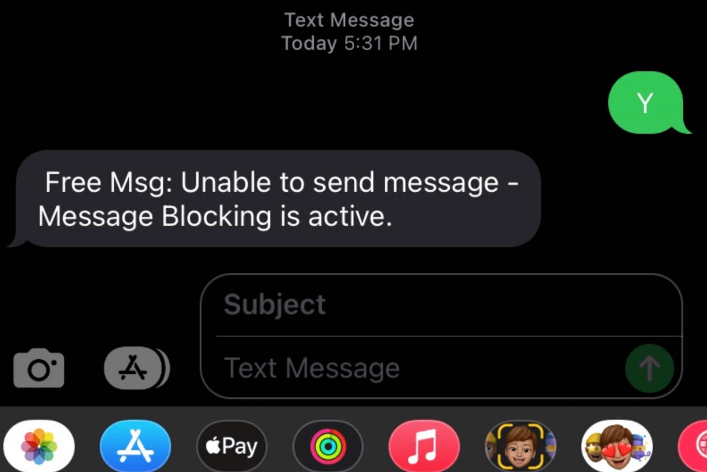 Unable to Send Message Message Blocking Is Active, How to Fix