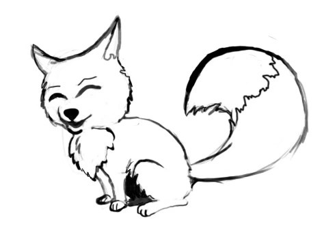 Лиса картинка для детей рисунок карандашом