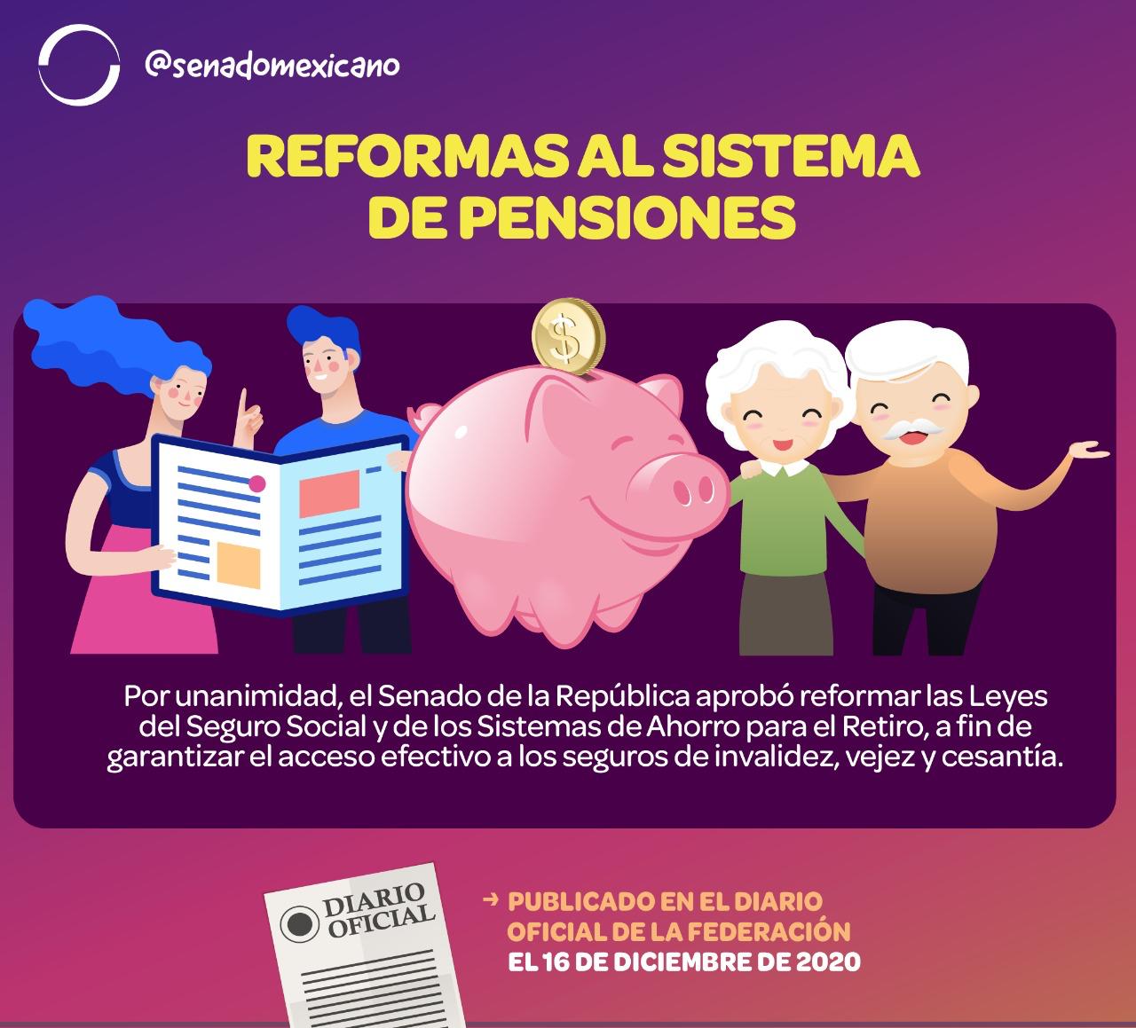 Reformas al Sistema de Pensiones Publicación el en DOF Revista