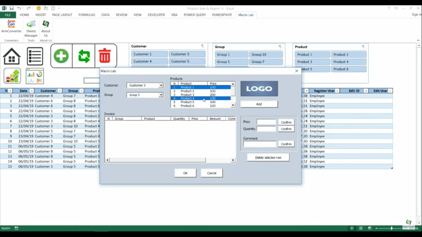 VBA Excel SingleWindow Data Management Macro Lab