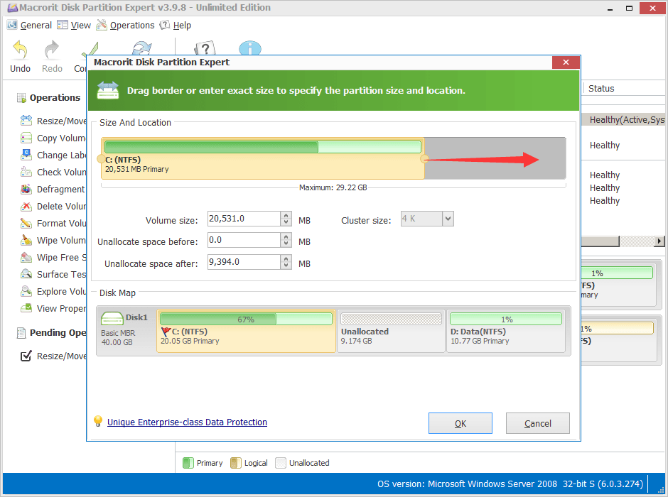 Merge unallocated space to Drive C in Windows 10