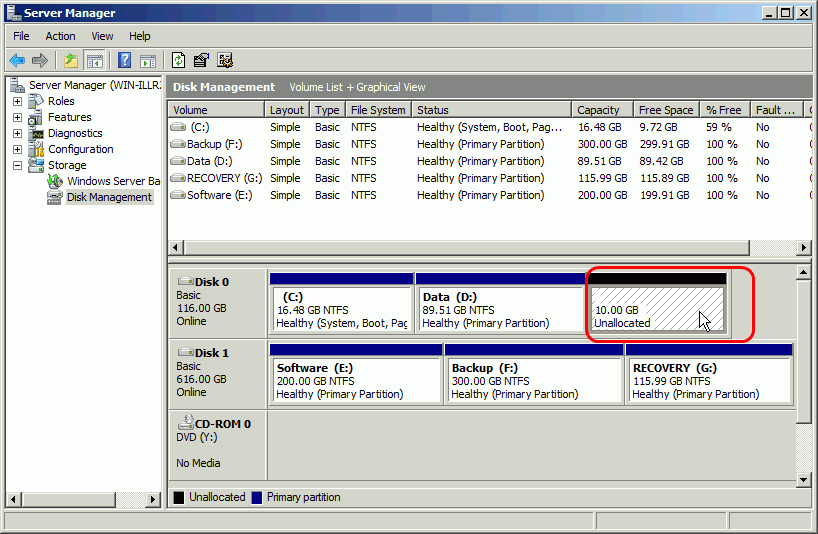 Resize Server 2008 Partition without Data Losing Macrorit