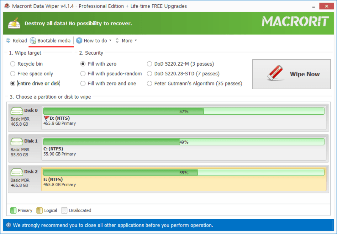 Bootable Media MACRORIT