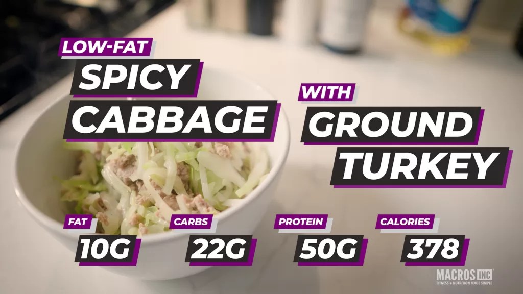Low Fat Spicy Cabbage with Ground Turkey Macros Inc