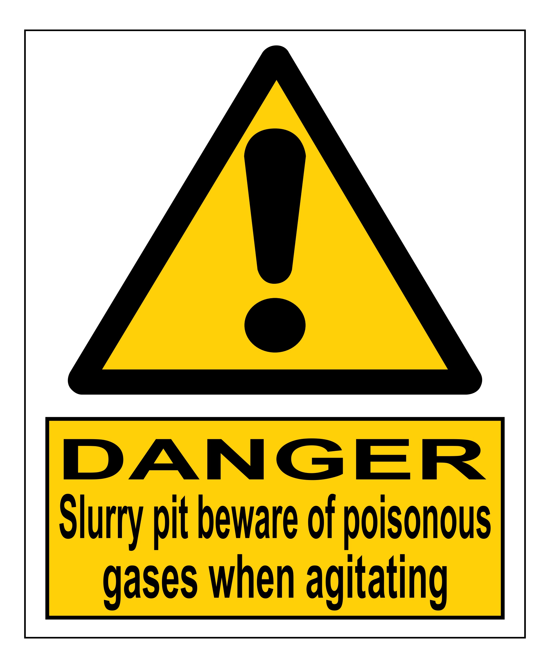 Danger slurry pit beware of poisonous Mac Safety Signs