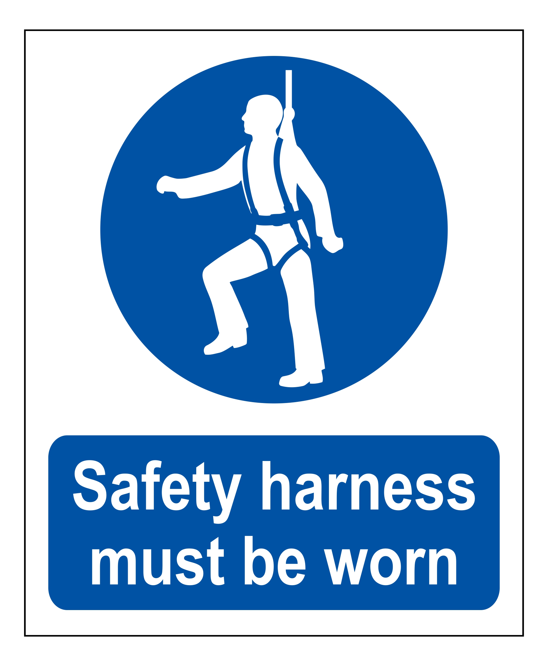 Safety Harness Must Be Worn Mac Safety Signs