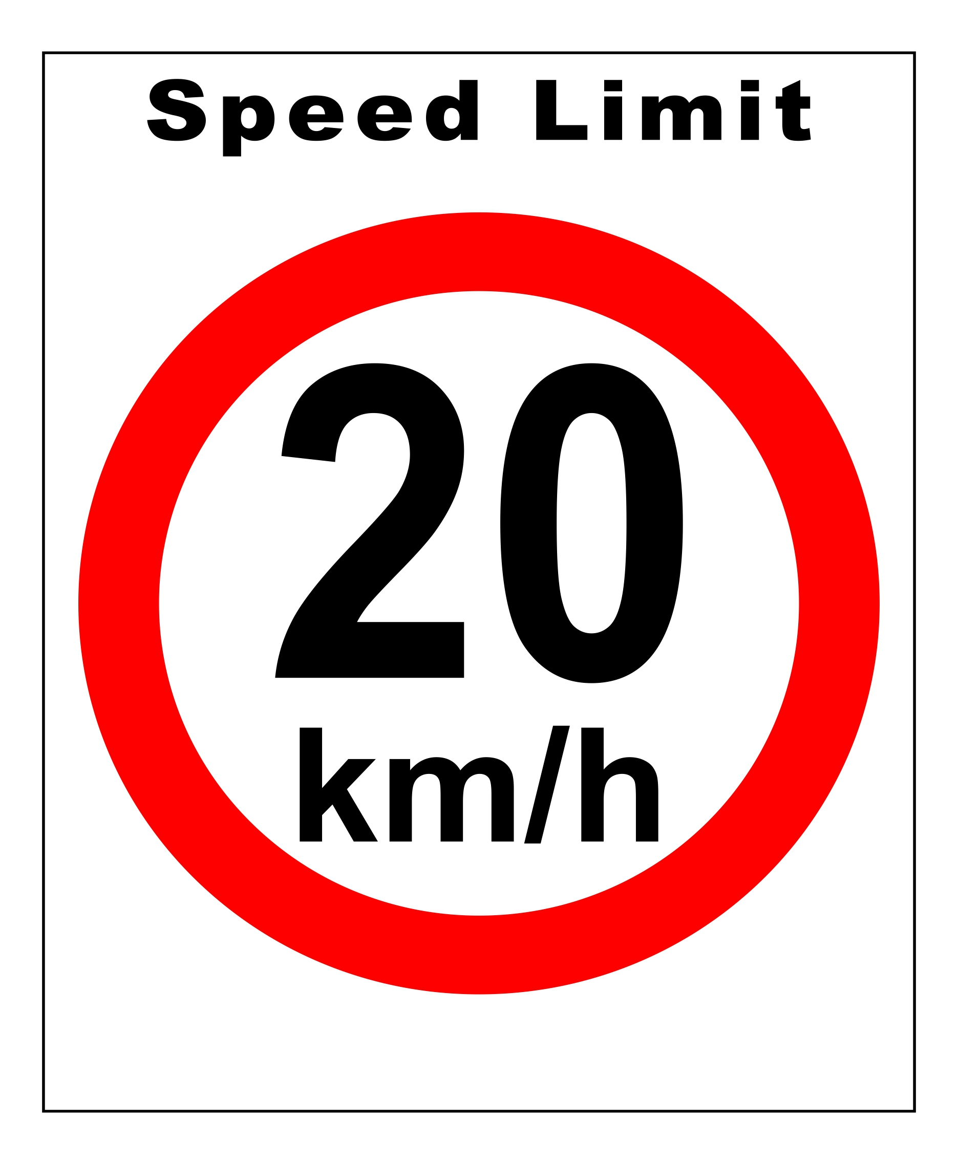 Speed Limit Mac Safety Signs
