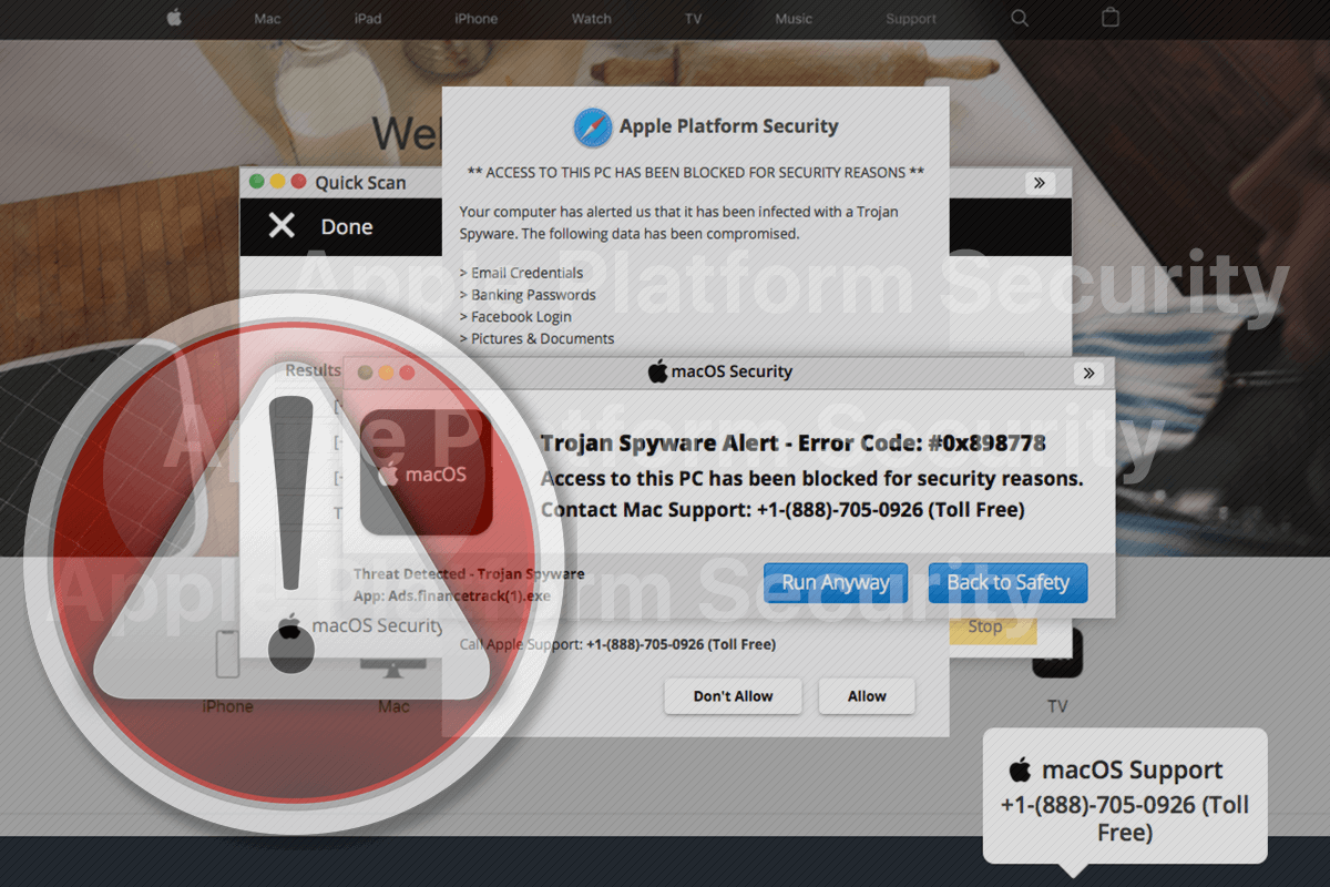 Remove Apple Platform Security popup virus in Chrome, Safari, Firefox