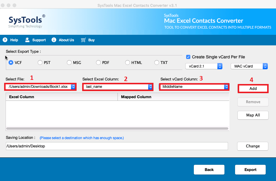 Excel Contacts to Google Contacts Perform Migration on Mac OS