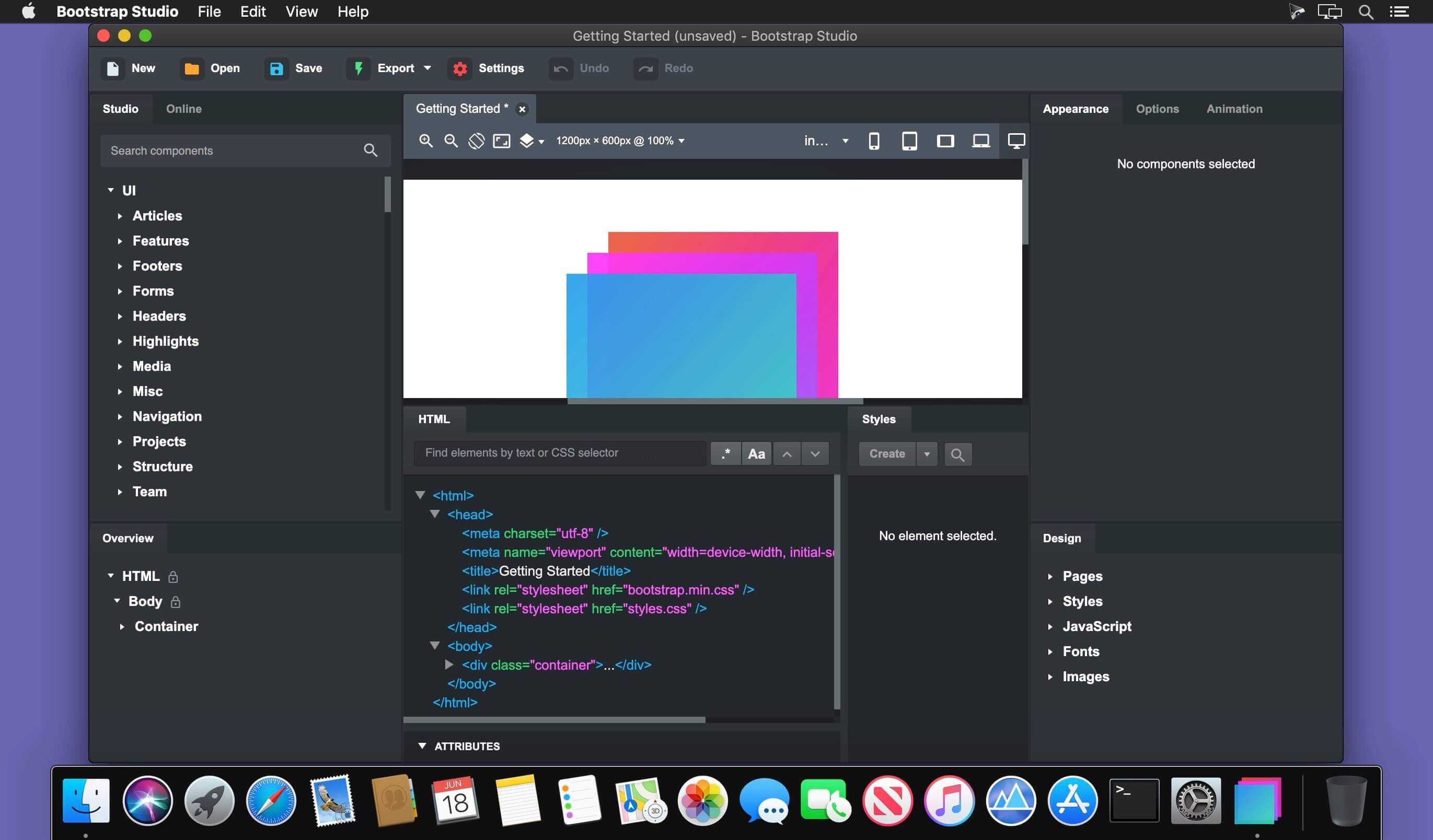 Bootstrap Studio 5.6.2 скачать macOS