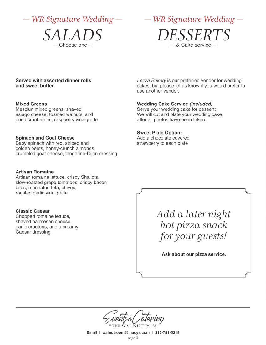 Walnut Room Private Dining Room