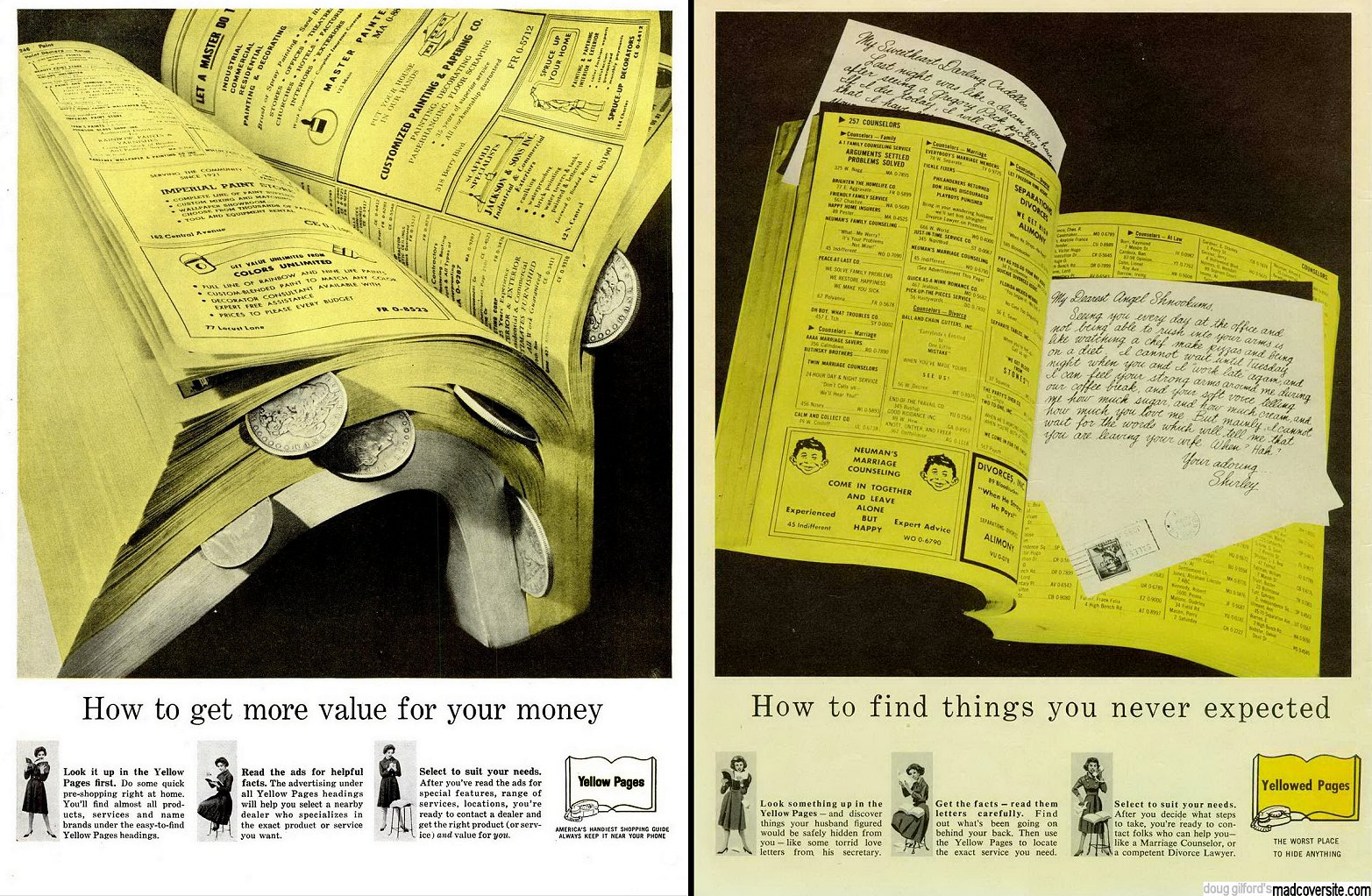 Doug Gilford's Mad Cover Site MAD Advertising Parodies Yellow Pages